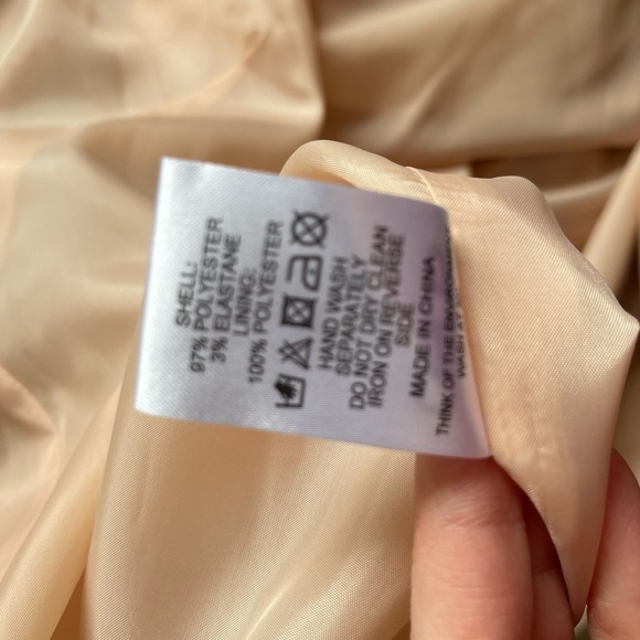 ASOS embellished stone style neckline sleeveless beige shift - Picture 8 of 9